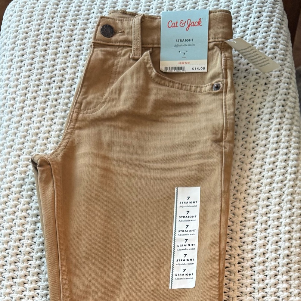 Cat & Jack Khaki Straight Leg Kids Jeans